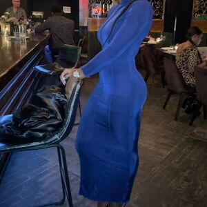 Tight blue maxi dress Sz:S